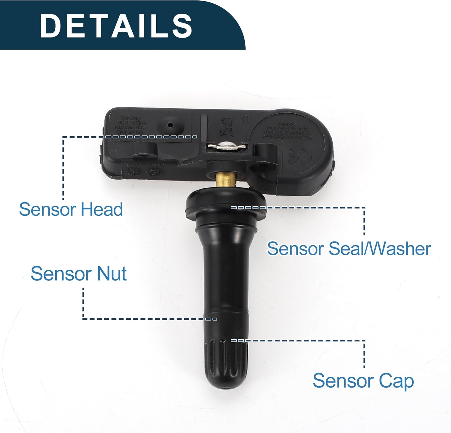 Tire Pressure Sensor for Kia K900 2015-2017 433MHz No.529333T000 Tire Pressure Monitoring Sensor 4 Pc