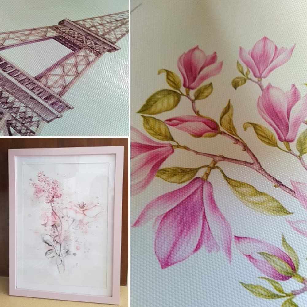 Cute Pink Ballerina Dancer Girl Prints Eiffel Tower Decor Flower Art Prints for Bedroom Play Room Kids Girls Wall Art 8"x10" Unframed Set of 3 Prints Girl Flower