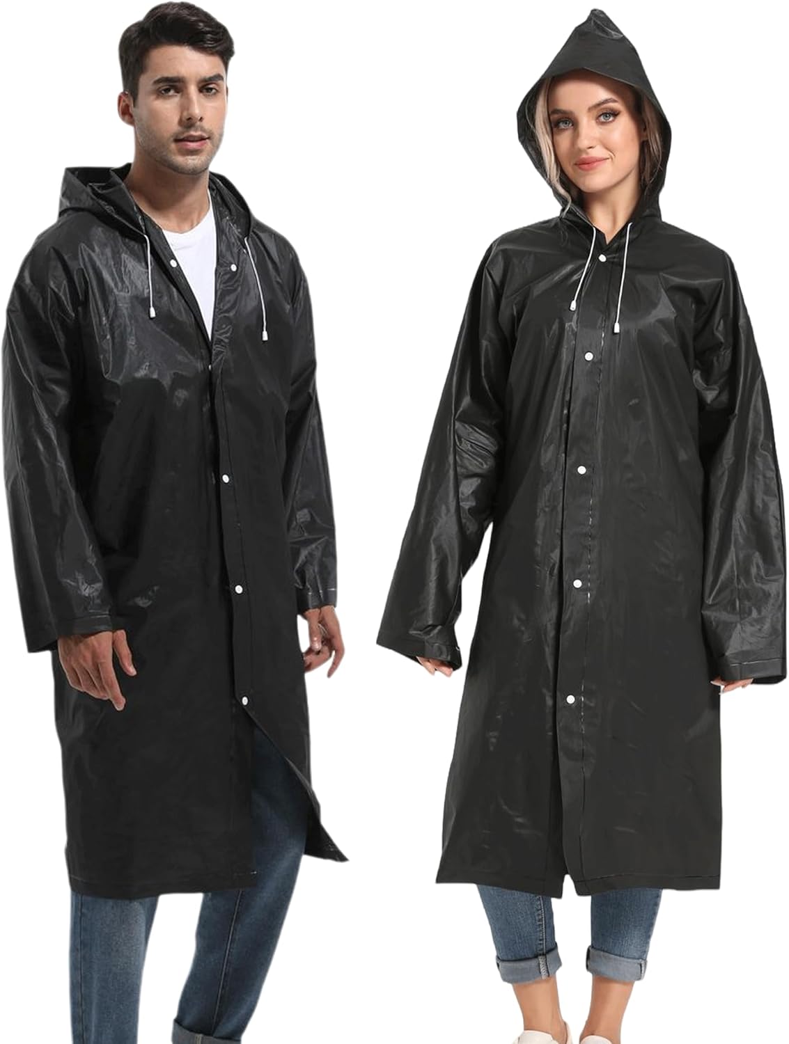 2-Pack Reusable Adult Rain Ponchos | Waterproof Coats for Men & Women 2-Pack Reusable Adult Rain Ponchos | Waterproof Coats for Men & Women