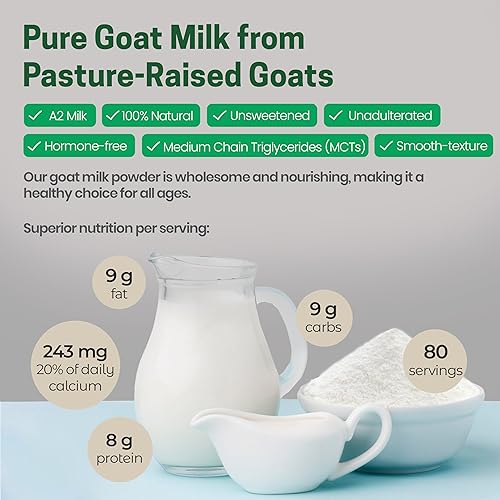 Miniatura 5 de Z Natural Foods Crema completa de leche de cabra en polvo 100 pura fácil de digerir sin aditivos sin gluten sin OMG 5 libras