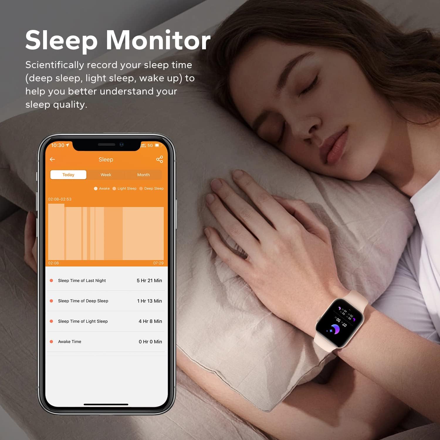 Smartwatch displaying call function and call records