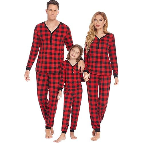 Ekouaer Men's Pajama Set Long Sleeve Pjs Set Top and Pant Sleepwear Soft Lounge Set