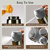 SWEET VIEW 2PCS Olive Oil Dispenser and Sprayer 16oz/470ml - 2