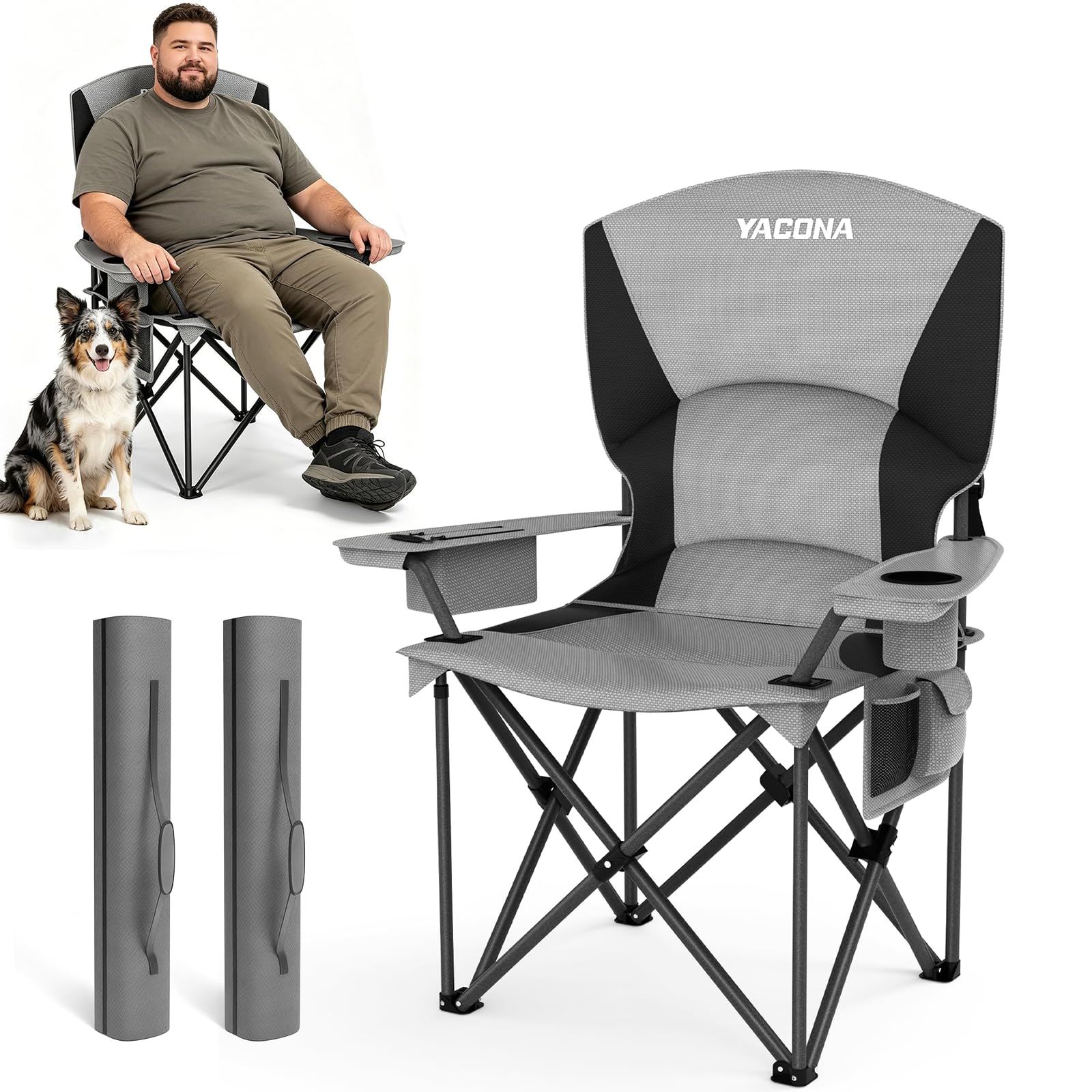 Amazon.com : Oversized Camping Chairs 2Pack, 500lbs Support Padded