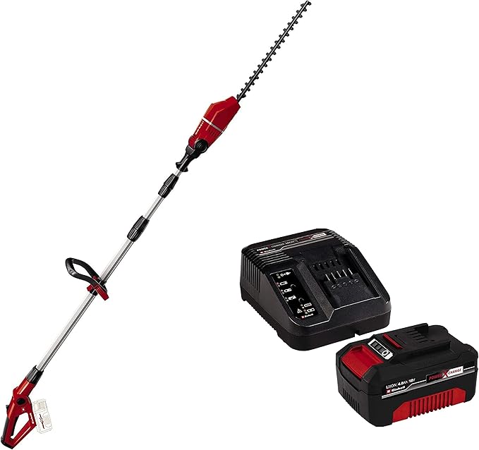 Einhell Power XChange 18V Cordless Long Reach Hedge Trimmer with Battery and Fast Charger
