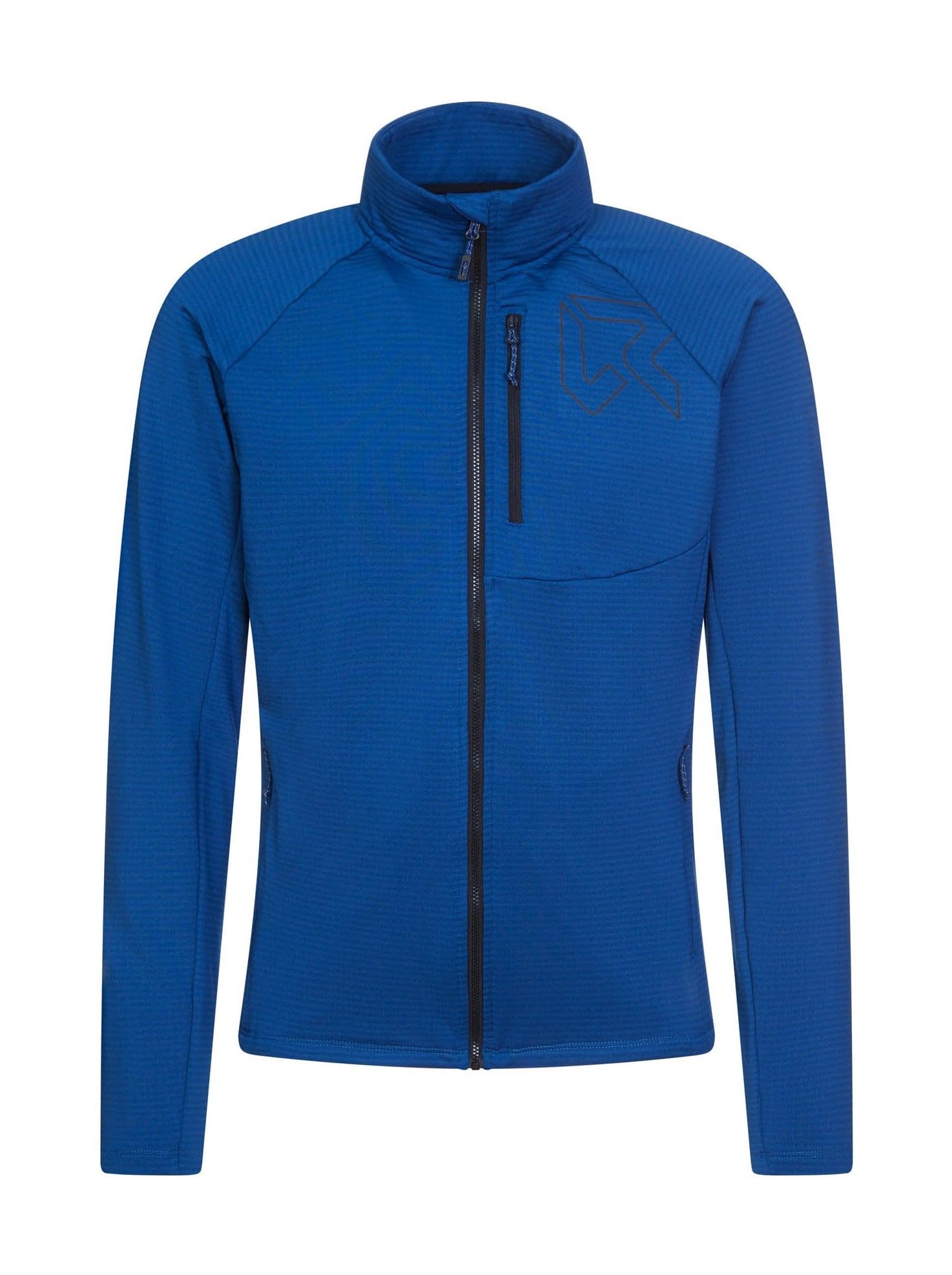 Rock Experience | Arrows Mock Neck Man Fleece | Mountain Technical Sweatshirt | Outdoor Blue/Black