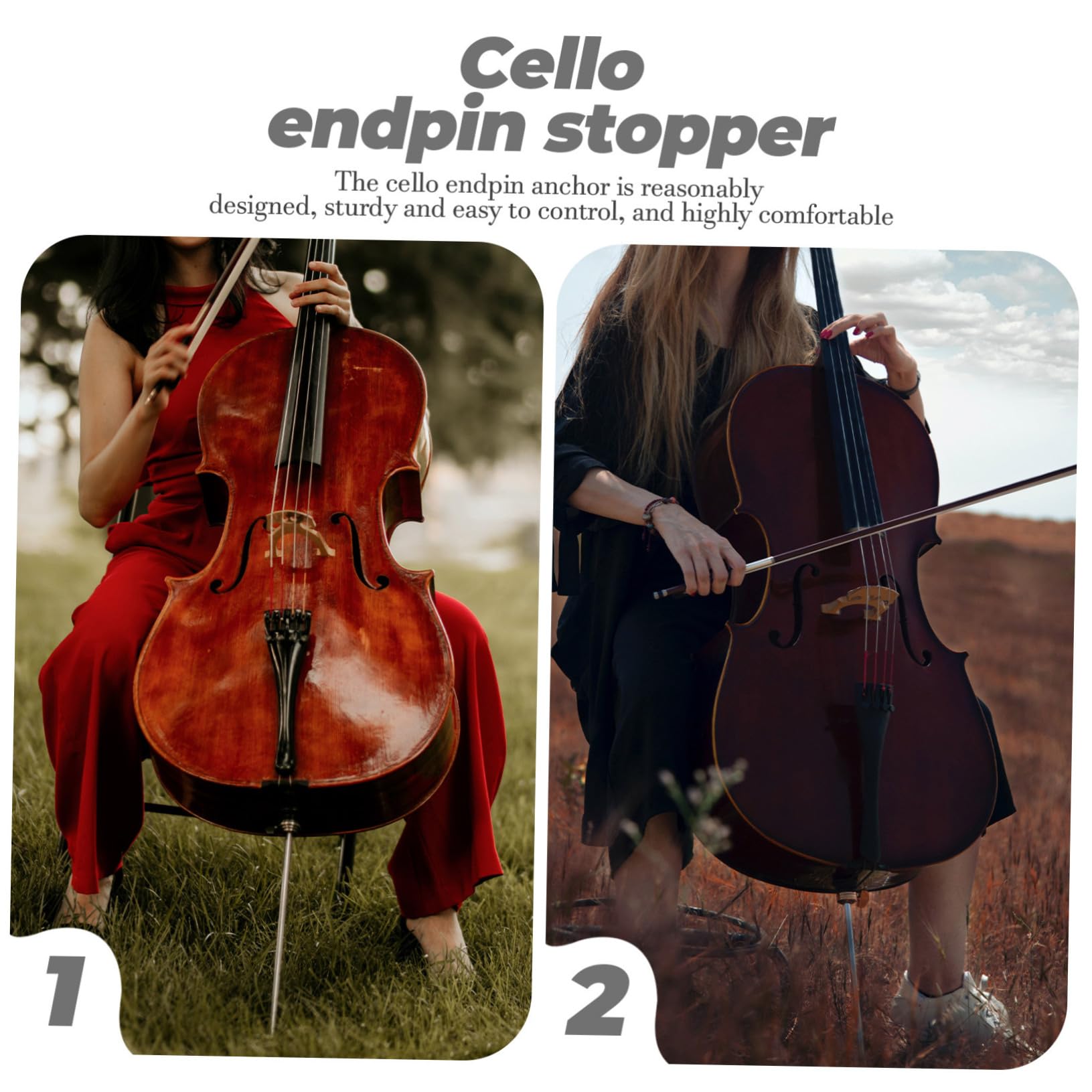 Hemoton Violoncello Endpin Rest Slip Mat for Cello Players Non-slip Cello Cushion for Practice and Performance Sturdy Endpin for Stage Use