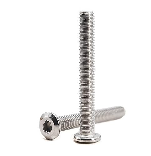 Miniatura 16 de binifiMux 10 unids M6 x 4.724 in Remache Avellanado Socket Cap Tornillos Tornillos Conexión 304 Acero Inoxidable
