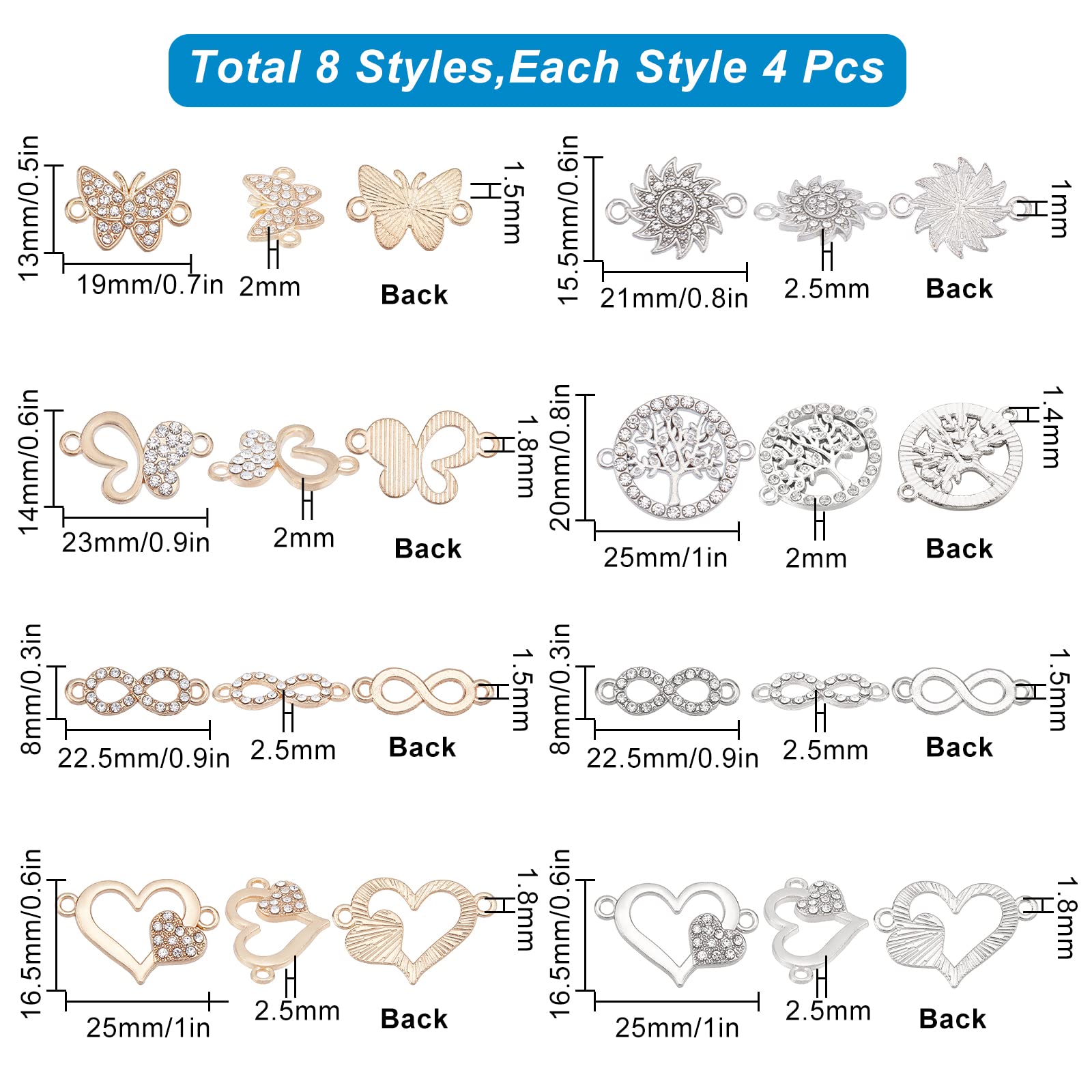 SUNNYCLUE 1 Doos 50 Stuks Zon Bedels Zon Kralen Metalen Antieke Gouden Hemelse Legering Kralen Glanzende Bengelen Zonnebloem Charms voor Sieraden