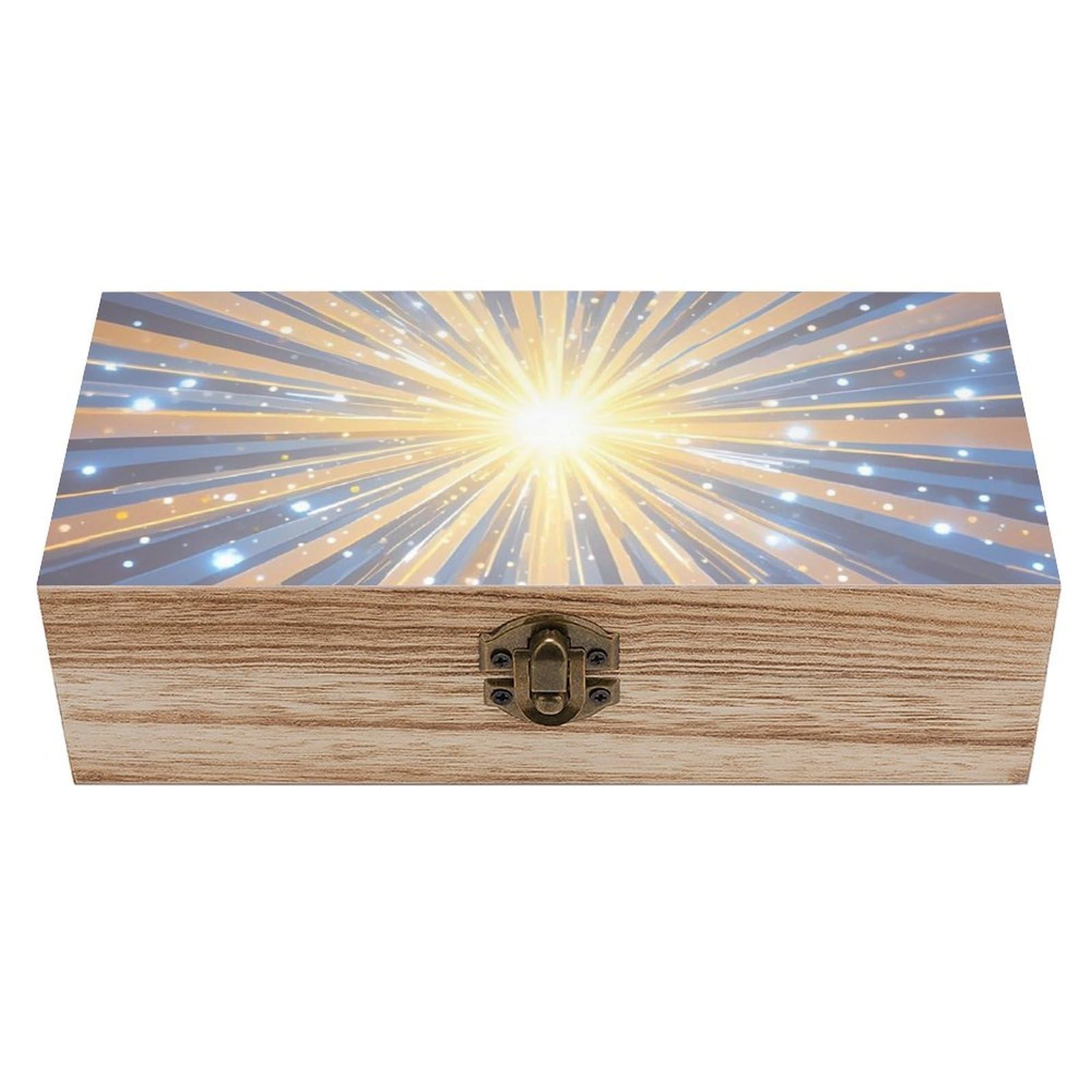 AQRJLPM Wooden Jewelry Box Beautifully Keepsake Box Trinket Box Keepsake Storage Organizer Show Radiance Handmade Wooden Box for Storing Jewelry, Coins, Tartot Cards, Small Treasures