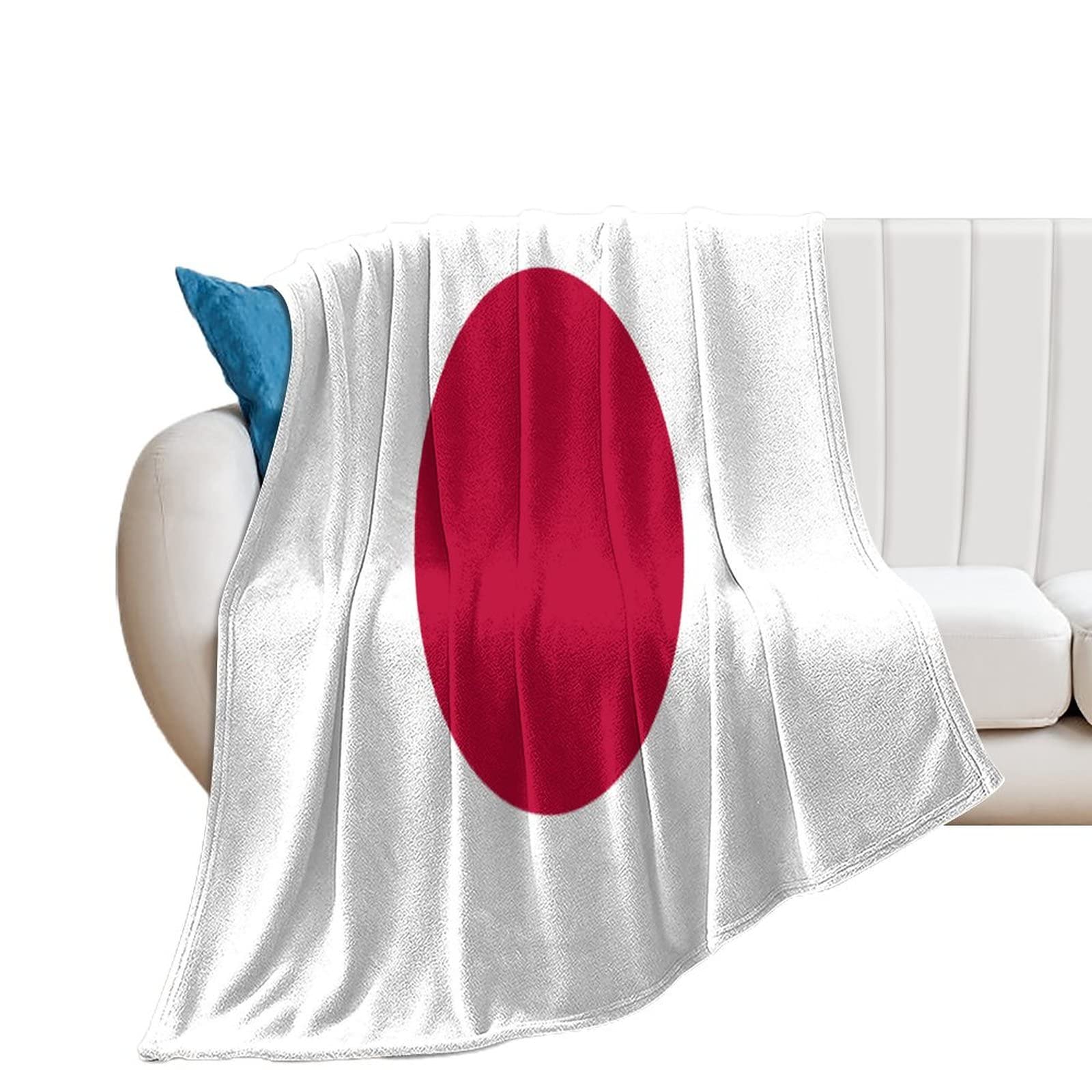 Dreamautumn Japan Flannel Plush Throw Blanket Flag Throw Blankets National Flags Throws Super Soft Fuzzy Cozy Blanket For Couch Sofa Bed Chair Car,Microfiber Lightweight Warm Air Conditioning Blanket 50"X60"