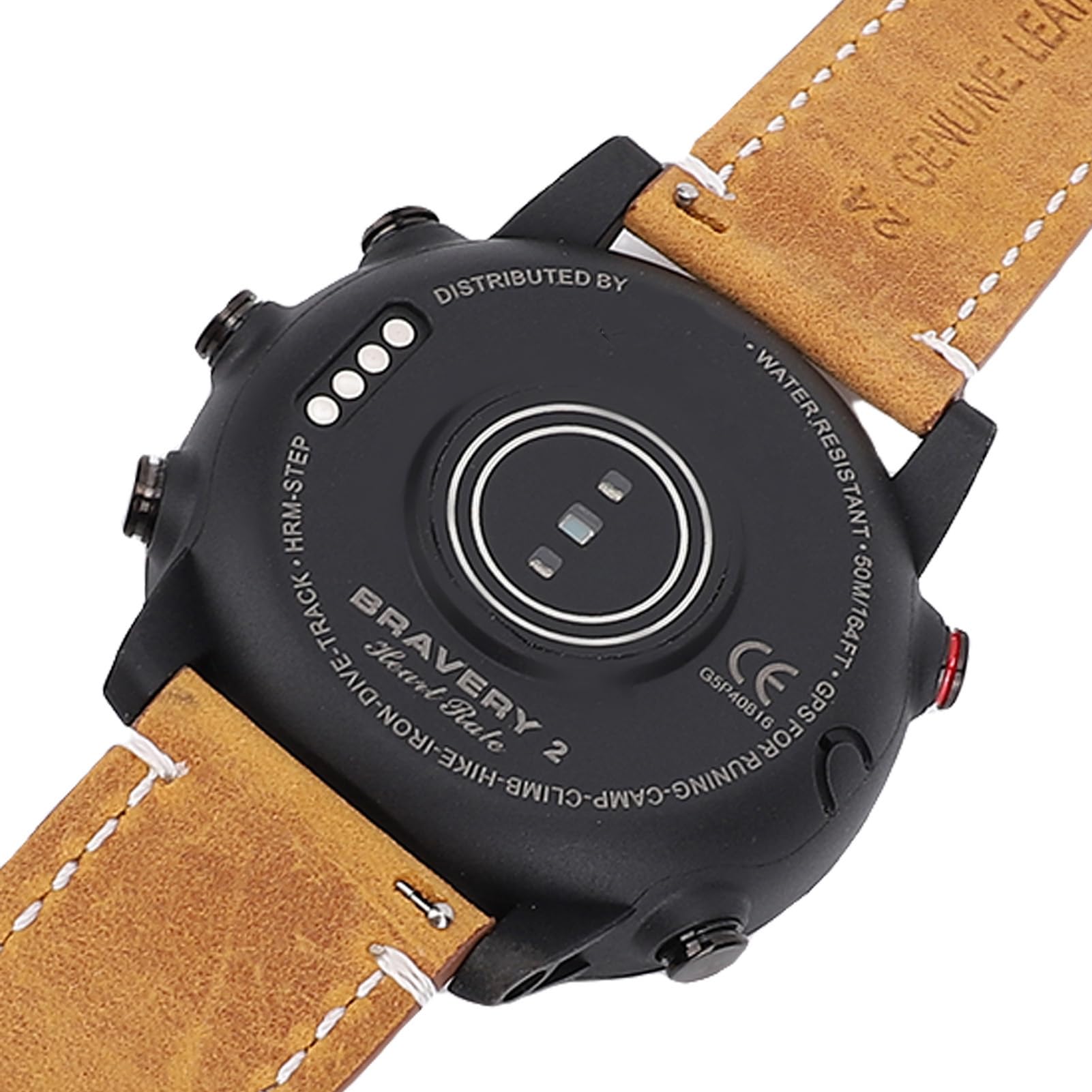 Smartwatch da Uomo Fitness Tracker Sportivo Rotondo Impermeabile da 1,3 Pollici per Immersioni e Corsa con Lega Ti e Silicone