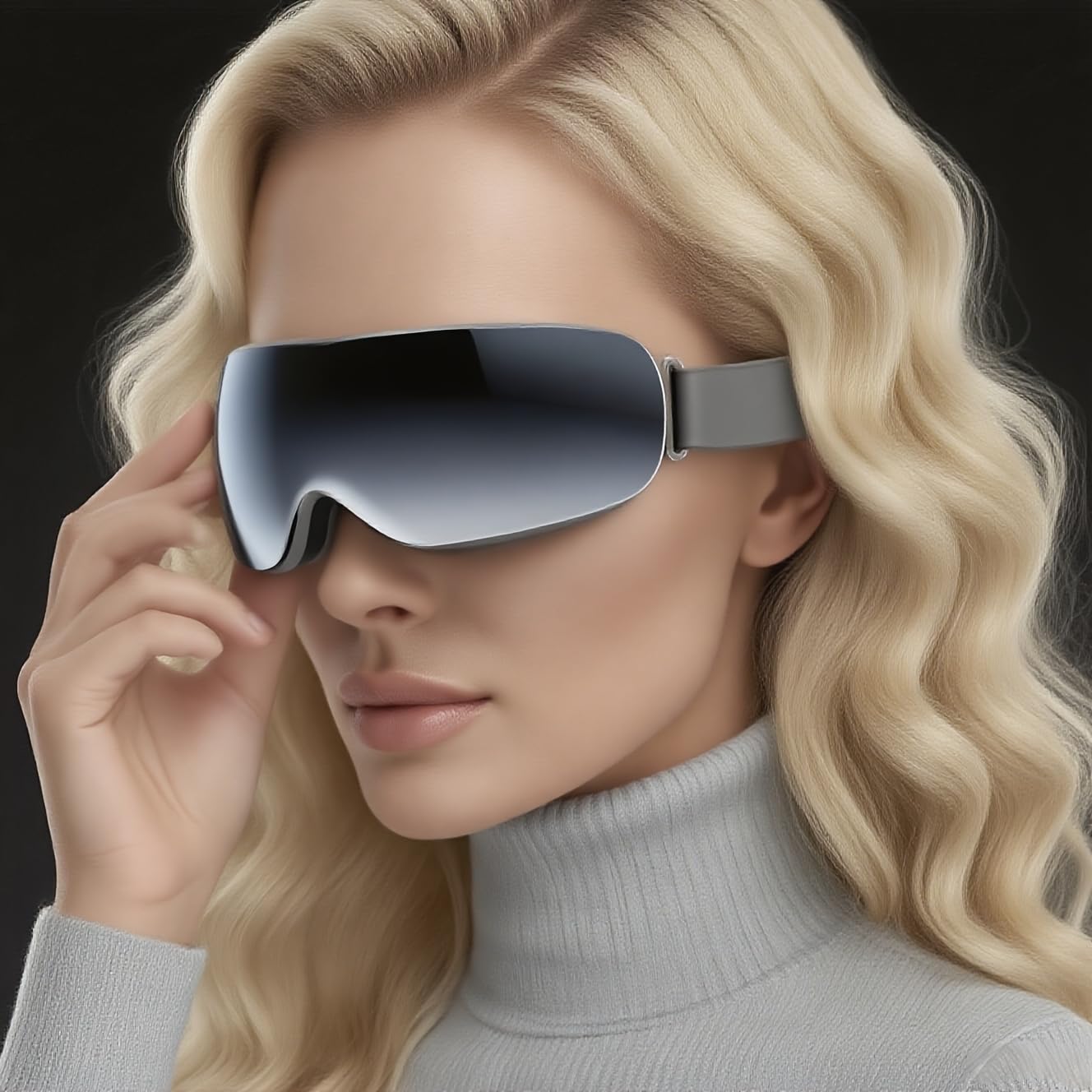 Eye Massager with hot Compress on Temples relieves Eye Fatigue an Intelligent Eye-Care Device Suitable for Office use