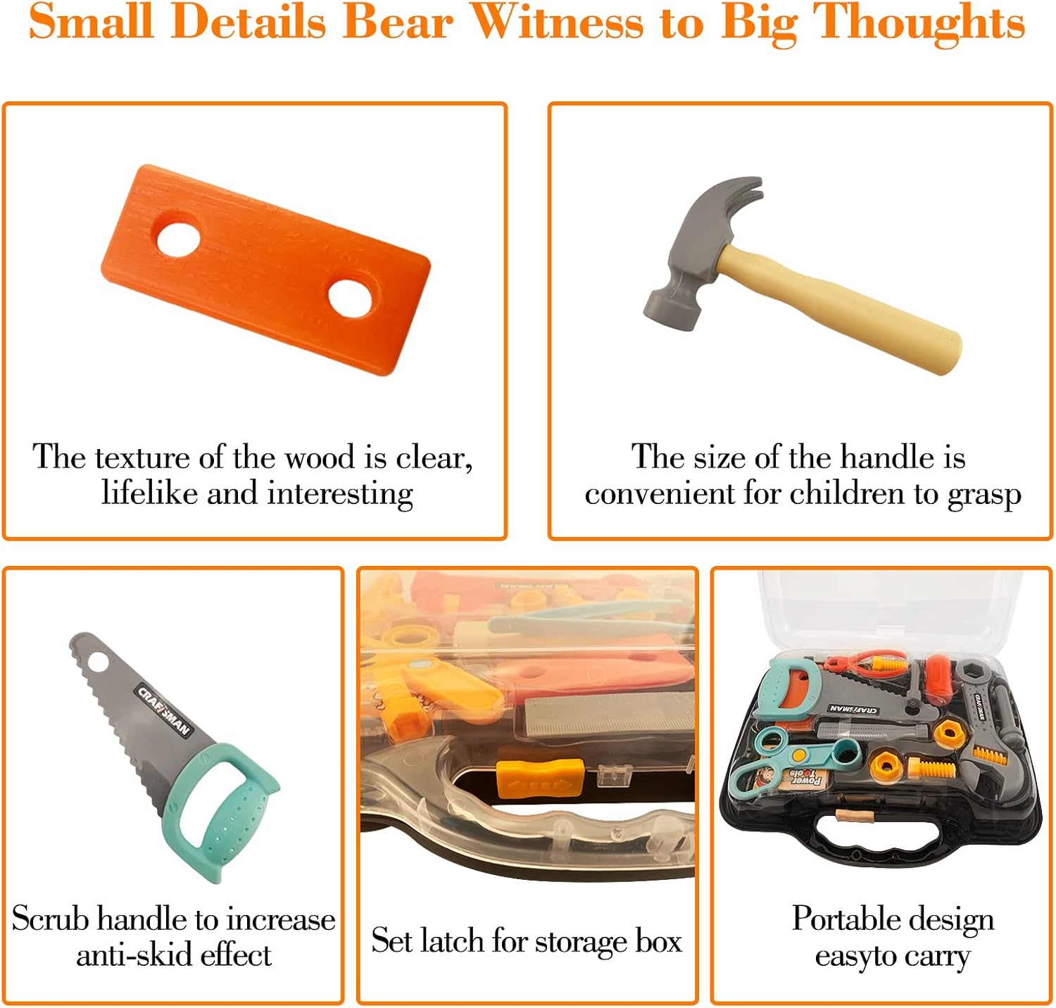 Mttaaumm Kids Tool Set - DIY Child Tools Kit, Woodwork & Construction Skill Learning Tool Sets Toys for 3 and up Boys Girls : Toys & Games