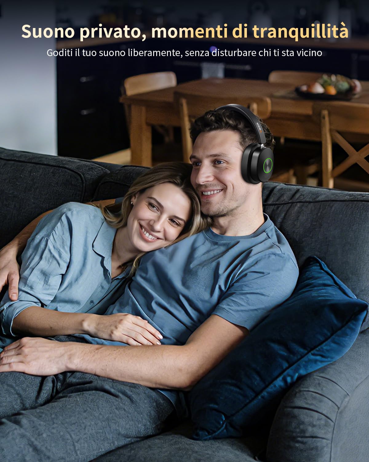 Wantek Cuffie radio per TV, senza fili, per anziani con stazione di ricarica, senza ritardo audio, Bluetooth 5.4, cuffie over-ear con 3 modalità audio