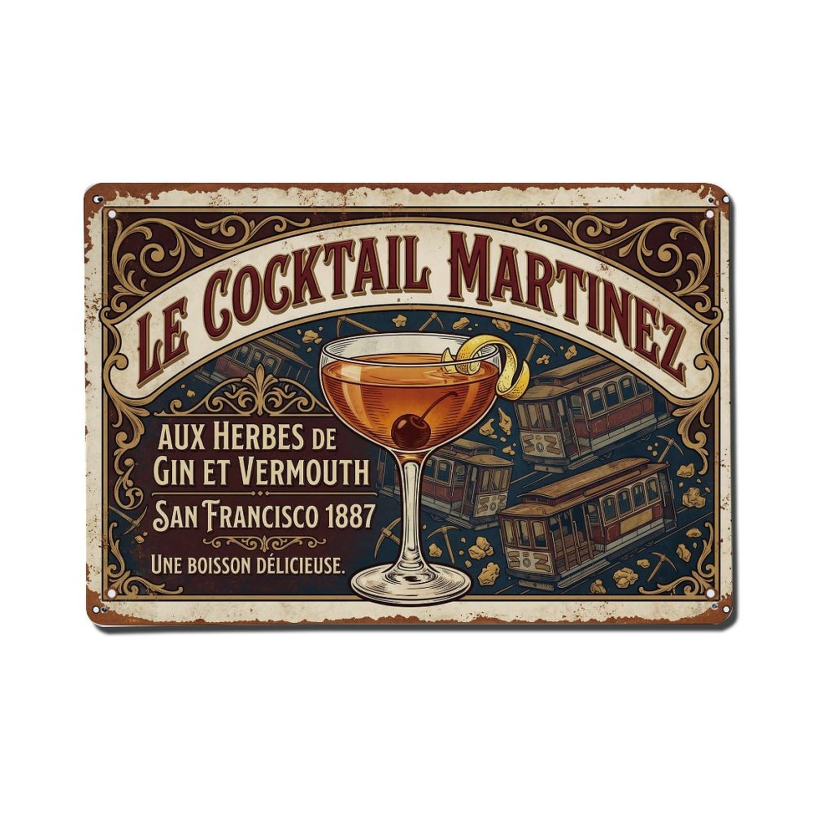 Martinez Expert Blend Metal Tin Sign Plaque Wall Decor for Cafe, Club Bar, Office, Home Garden Metal Poster 8x12Inch