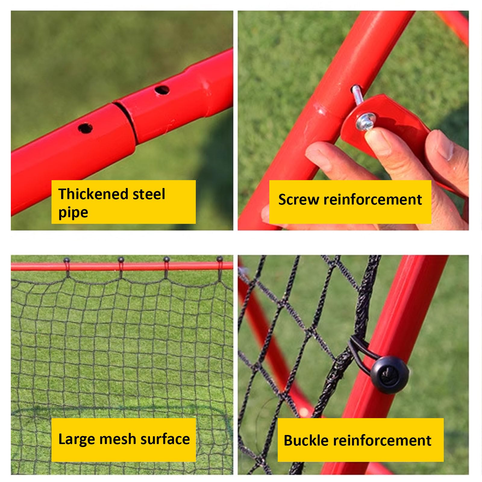 Mini porterías de fútbol deportivas, porterías de fútbol para patio trasero, porterías de fútbol plegables portátiles para patio trasero, perfectas para juegos + práctica, adolescentes y adultos