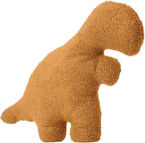 Almohada grande de pepita de dinosaurio de 20 pulgadas, almohada de delicioso abrazo de pepita de pollo, almohada de sofá de pepita de dinosaurio