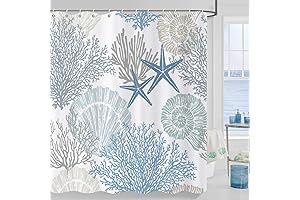 Enchanting Ocean Escape: Immerse Yourself in a Serene Seascape with Our Coastal Shower Curtain