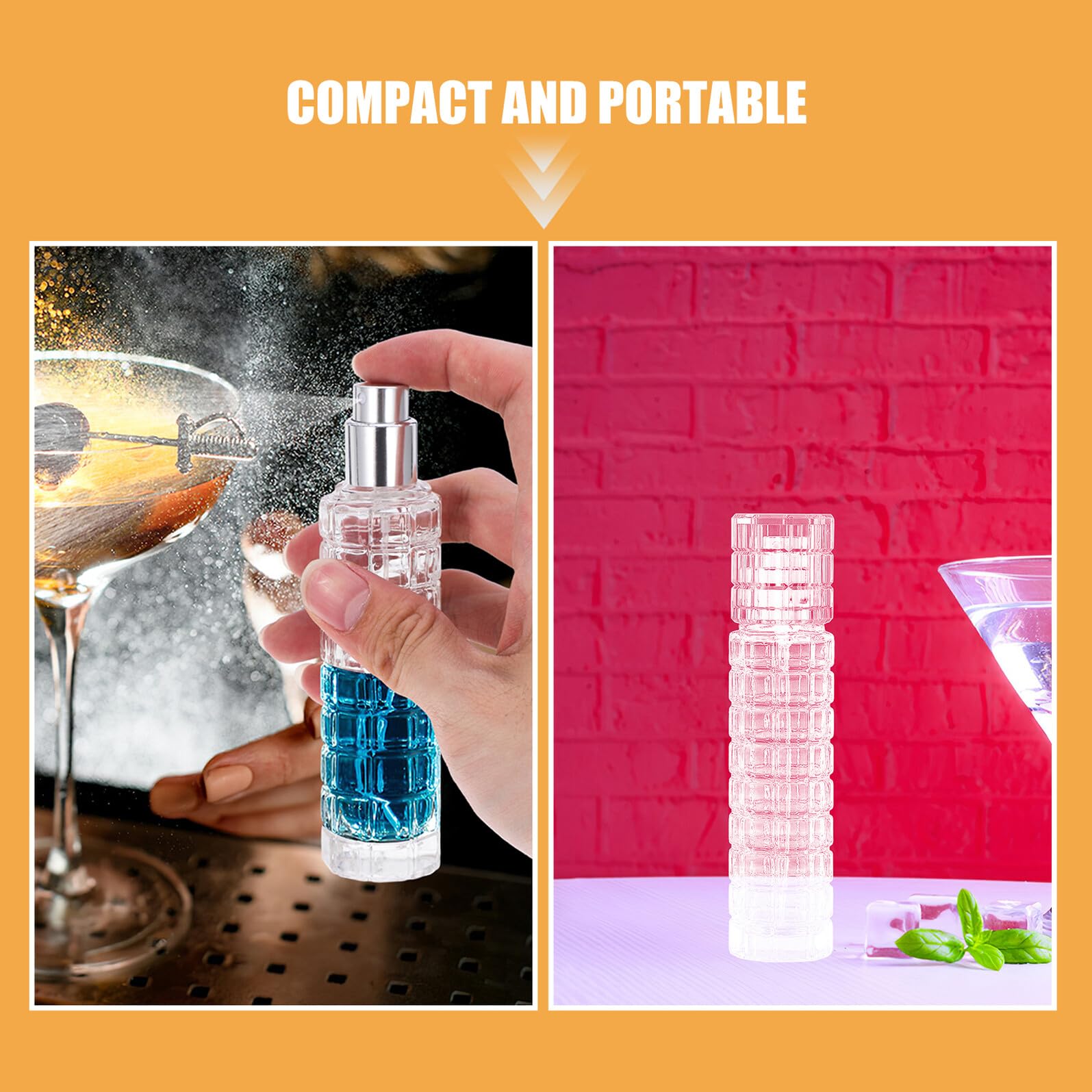 Flacon Vaporisateur D'amers pour Cocktails Rechargeable 30ml, Lot de 3