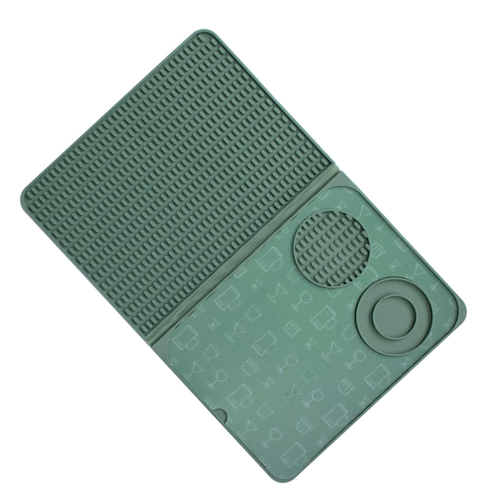 Alfombrilla de silicona multifuncional con bandeja extraíble para camareros profesionales, fácil de limpiar, versátil alfombrilla de cóctel para bares y eventos