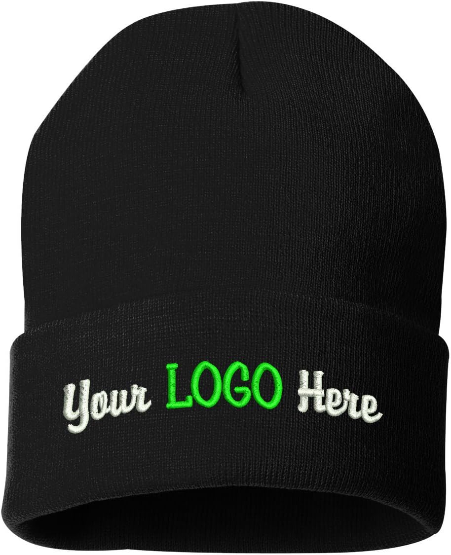 Peerless Beanie Hat with Custom Embroidery Your Text Here or Logo Here One Size SP12