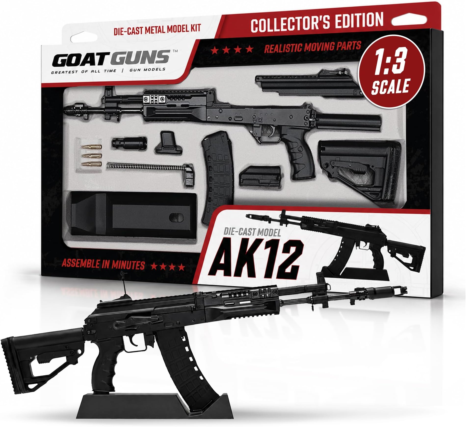 GOAT GUNS AK 12 Miniature Model | 1:3 Scale Build Kit
