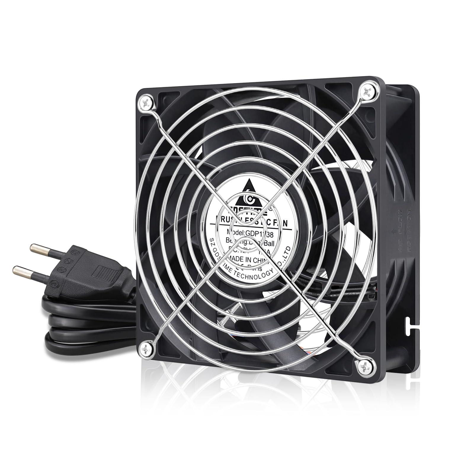 GDSTIME EC AC 120 mm Ventilador 220 V 120 x 120 x 38 Ventilador PC 230 V Ventilo 120 mm con rodamiento de bolas