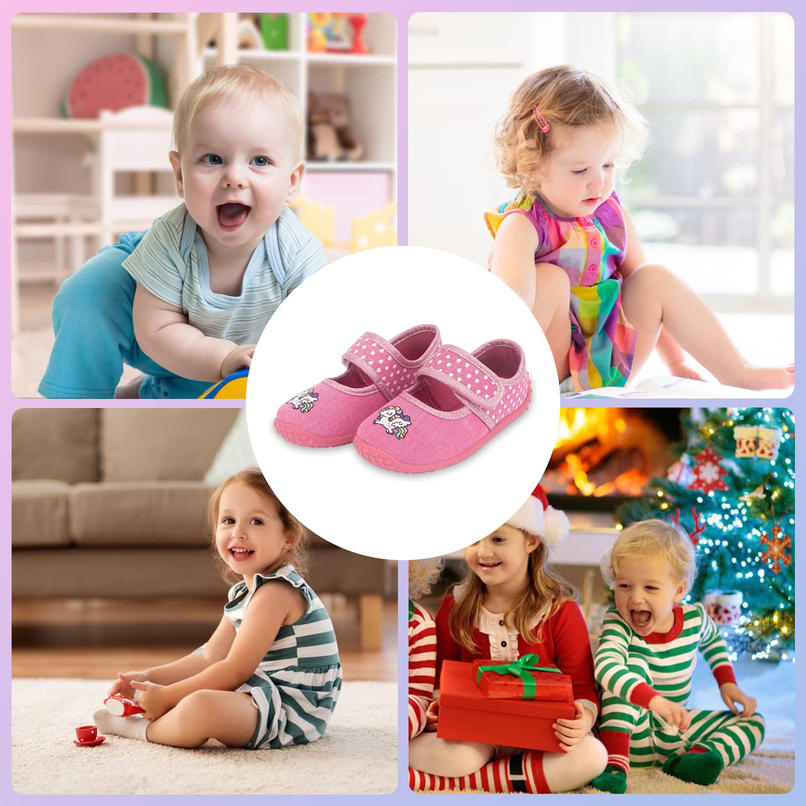 FUNCOO PLUS Enfant en bas âge filles pantoufles enfants été léger maison chaussures enfants anti-dérapant maison intérieur pantoufles