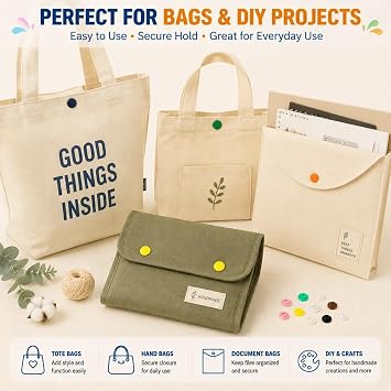 ilauke Snap Pliers + 400 Set Snap Buttons Fastener 20 Colors with 30pcs Plastic Ziplock Storage Bags