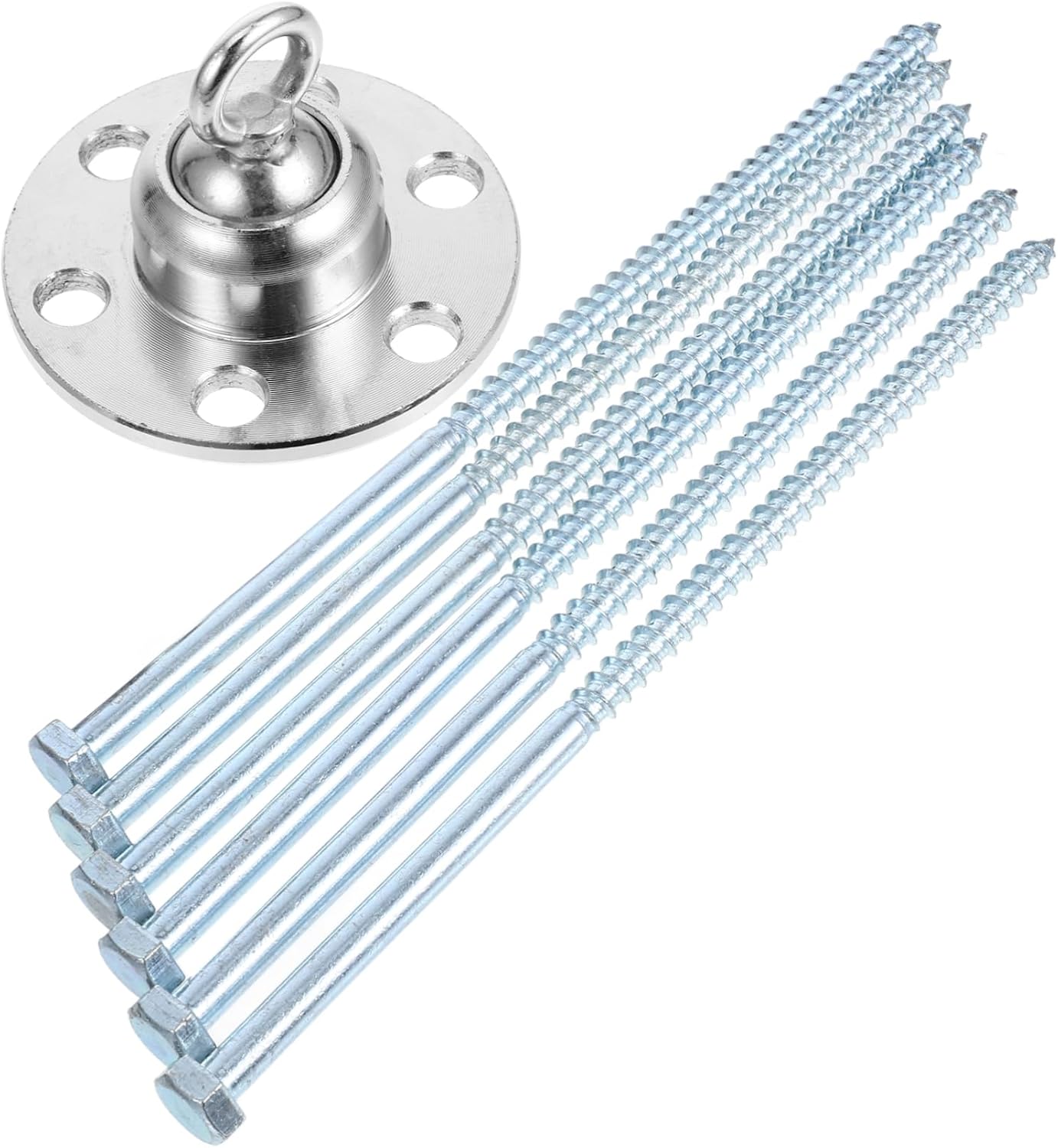 Kisangel Heavy Duty Dog Tie Out Stake Set 360° Rotating Metal Ground Anchor for Dogs and Cats for Outdoor Use for Large Animals