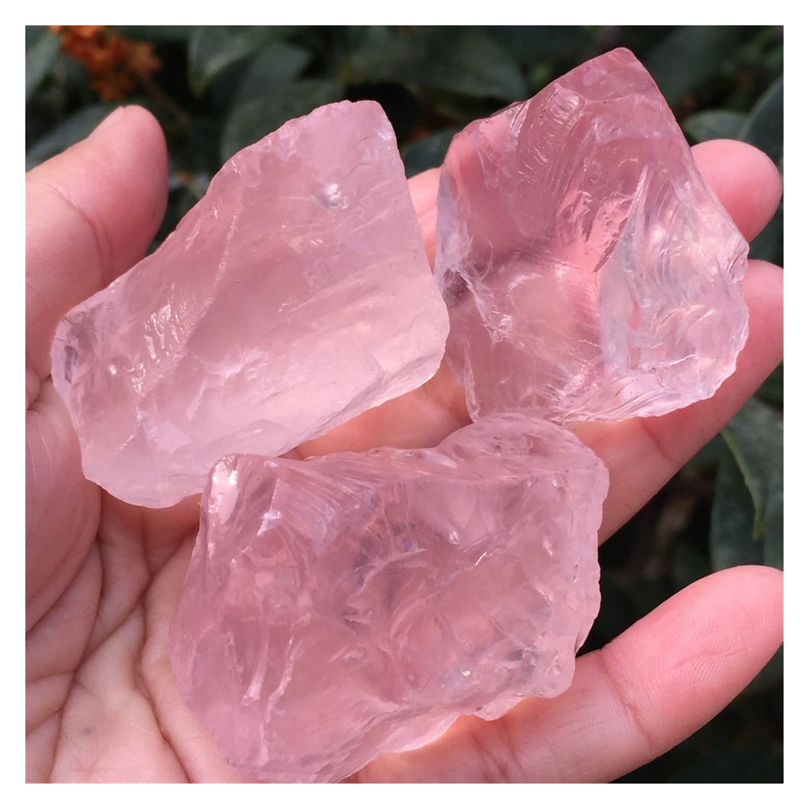 Cuarzo rosa para reducir el estrés en casa pack de 3 piedras naturales en bruto relajantes