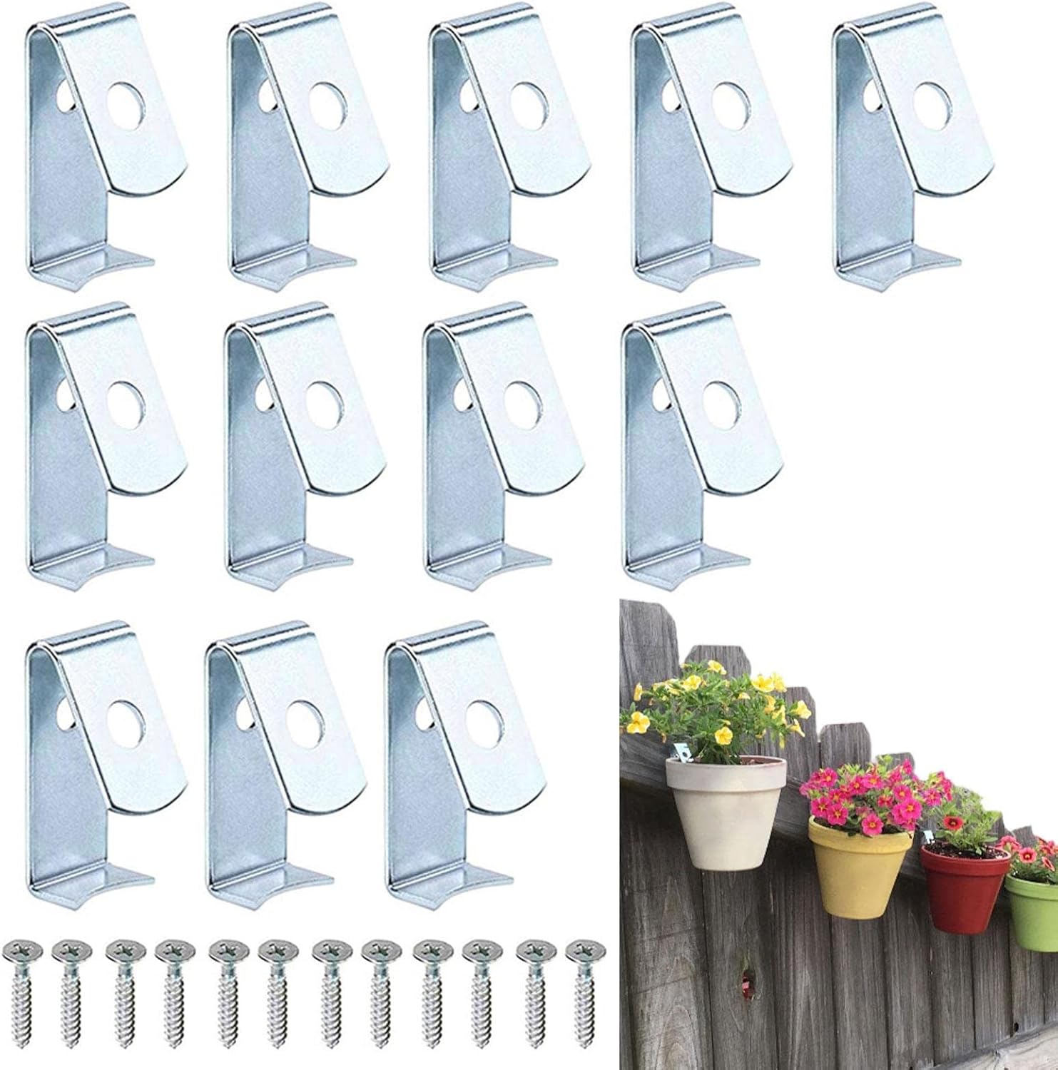 Qivine 18er-Set Tontopf-Aufhänger Aus Metall – Versteckte Blumenampel-Halterung Für 5-8 Zoll Töpfe, Bis