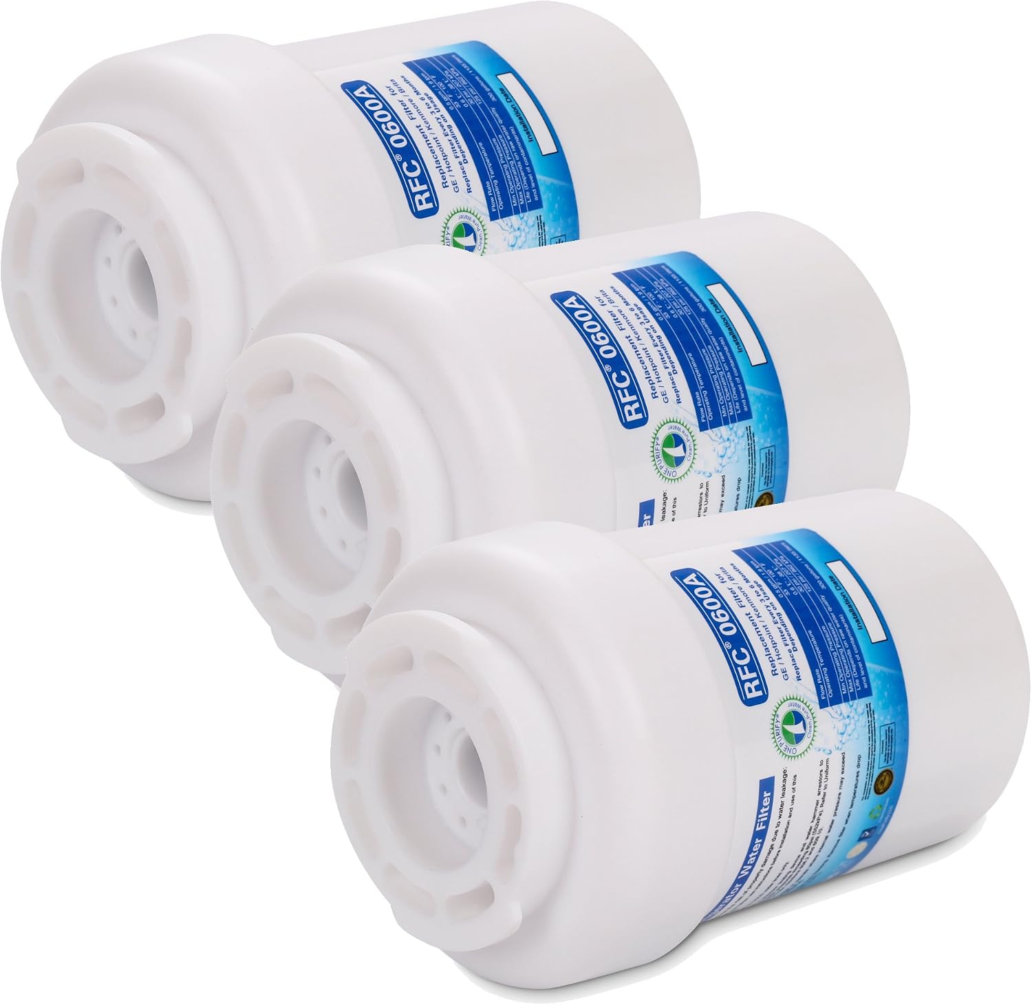 3-pack OnePurify MWF Water Filter Replacement Cartridge for Kenmore, GE, Aqua Fresh, Swift Green, Water Sentinel, Brita, Hotpoint