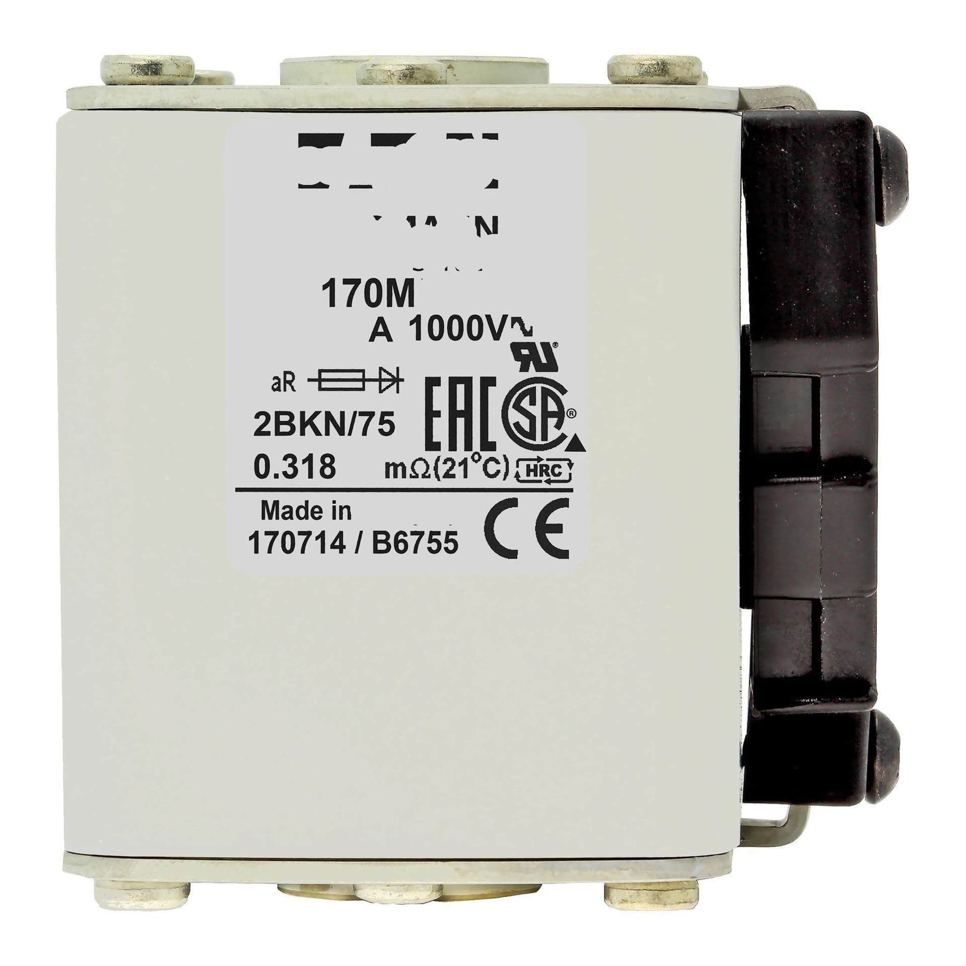 Fusible 170M5960 pour la protection des circuits de puissance à extrémité plate - 2