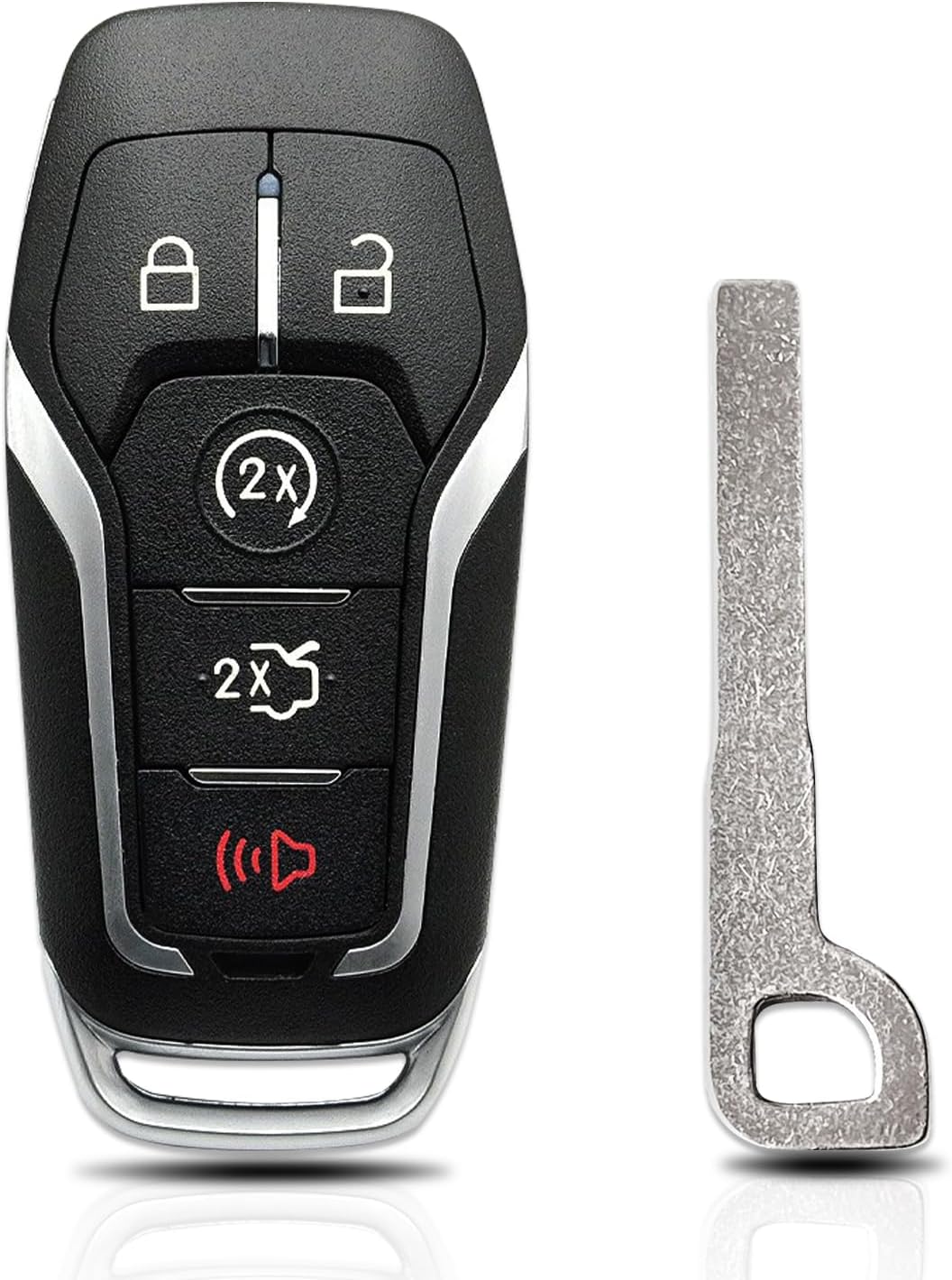 Key Fob Replacement Fit for Ford 2016-2017 Explorer/2015-2017 Edge/Mustang/2013-2016 Fusion/Lincoln 2013-2016 MKZ/2014-2019 MKC/MKX 164-R7989, 164-R8119 M3N-A2C31243300 5Btn,Requires Pro Programming