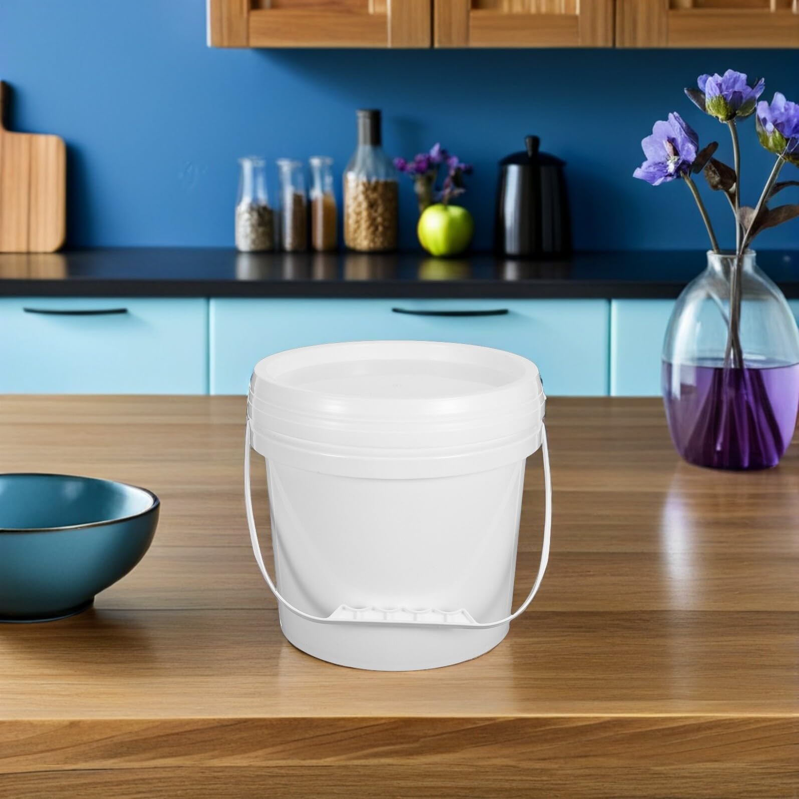 4 Pezzi Contenitori Alimentari da Secchi per Gelato Ermetici e Resistenti Organizer Versatile per Conservazione Cibo Progetti Artistici e Garage