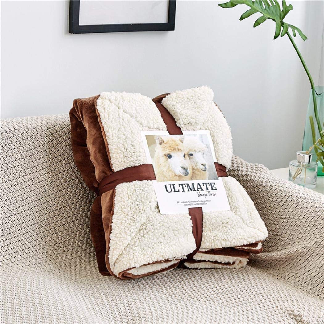 Bed Blanket Berber Fleece Super Soft Large Warm Reversible Adult Fleece  Blankets Bed/Sofa Throw Blanket 200cmx230cm SOURCE : Amazon.nl: Home u0026  Kitchen