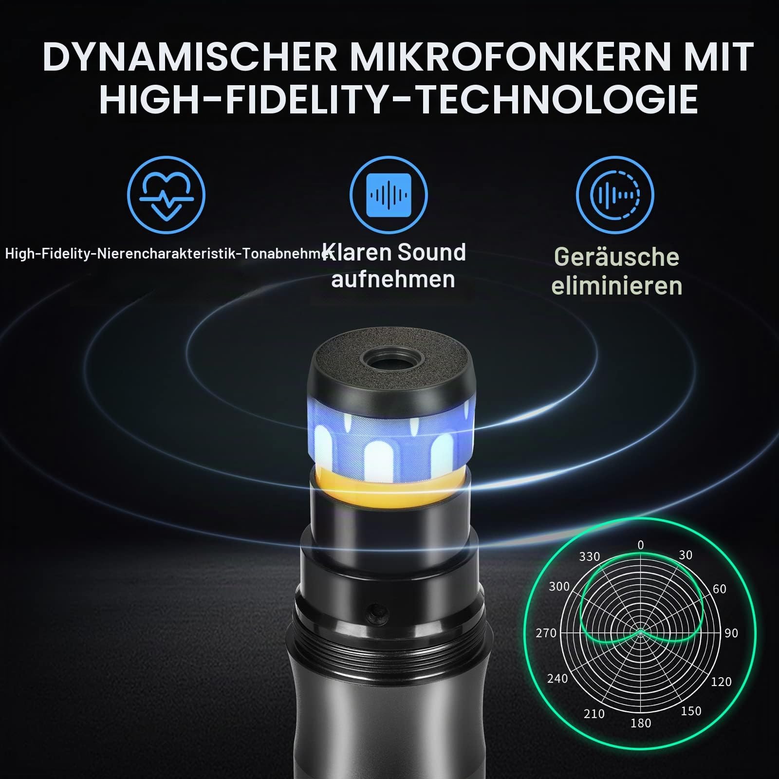 Depusheng DF208 UHF kabellos Funkmikrofon Set 8 Kanal professionelles dynamisches Handmikrofonsystem Metallgehäuse automatische Frequenzkopplung geeignet für Bühne Konferenz Hochzeit Bar