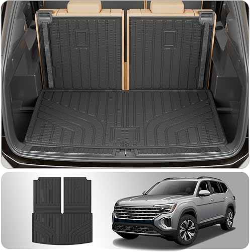 Vista 191 de Alfombrilla de carga compatible con Nissan Pathfinder 2022-2024 2025, forro de carga TPE para todo tipo de clima, accesorios Pathfinder 2023