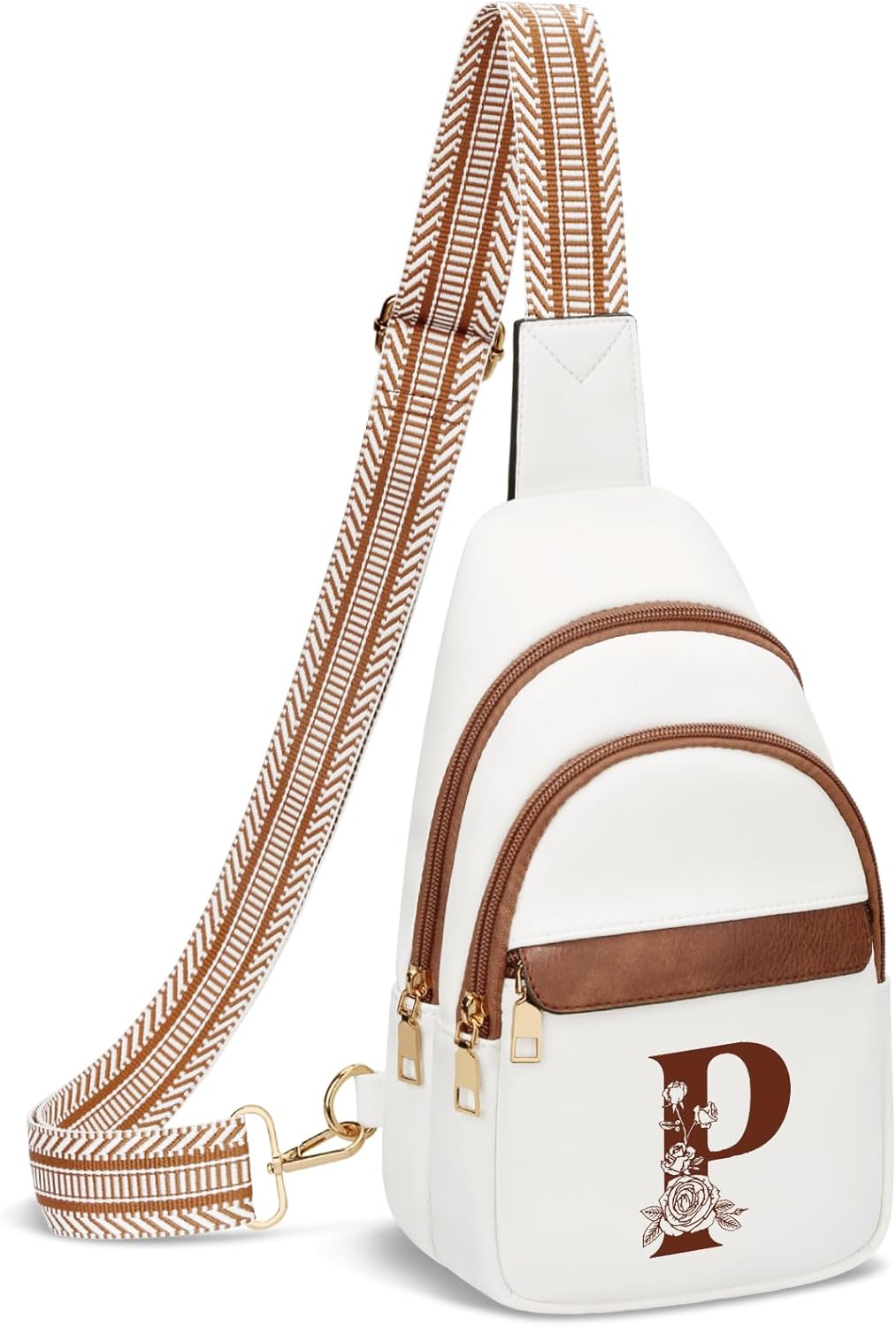 Mothers Day Gifts for Women Mom Wife Crossbody Bags Sling Bag Fanny Packs with Initial Chest Bag | Initial