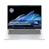 HP OmniBook 7 AI 14-fr0001sl, Notebook, Intel Core Ultra 5-225U, 16GB RAM, 512GB SSD, Display 14” OLED 2K 300 Nits, AI PC, 5MP IR Privacy Cam TNR, Windows 11, Argento