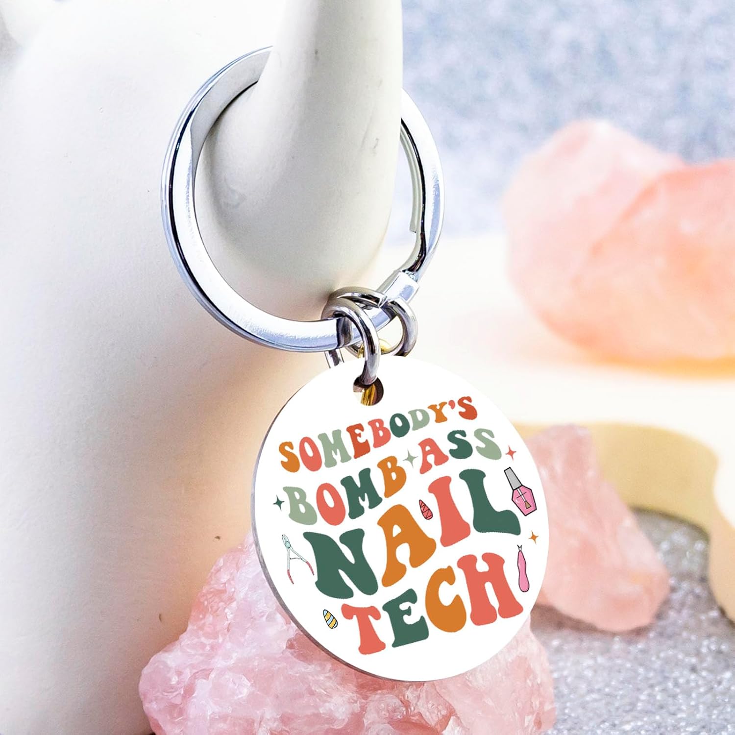 Nail Tech Gifts for Women Nail Technician Gifts for Manicurist Keychain image 5