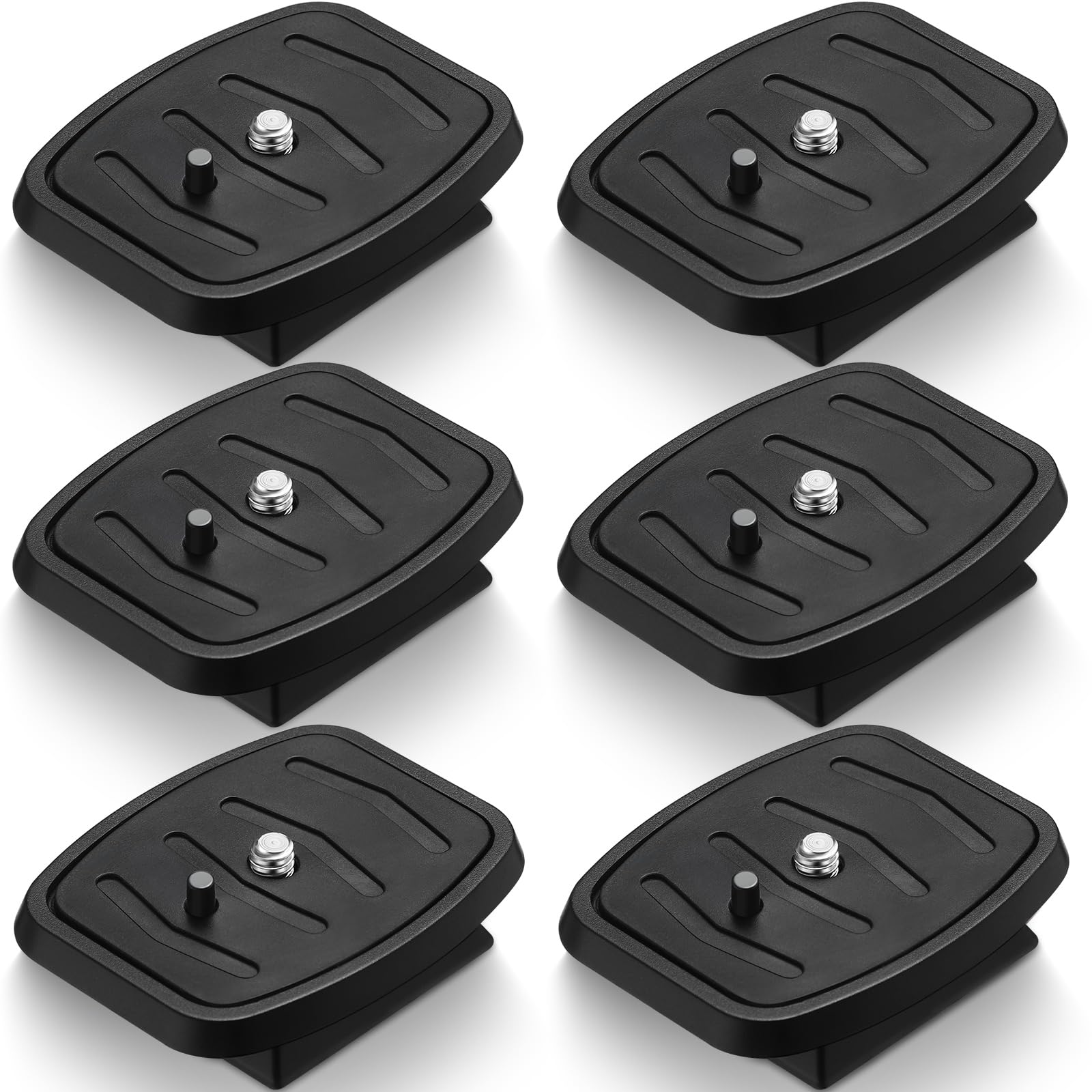 Weewooday 2 Pieces Tripod Quick Release Plate Tripod Adapter Mount Camera Tripod Adapter Plate Parts for Tripods and Cameras Tripod Mount QB-4W (43 x 43 mm/ 1.7 x 1.7 Inch)