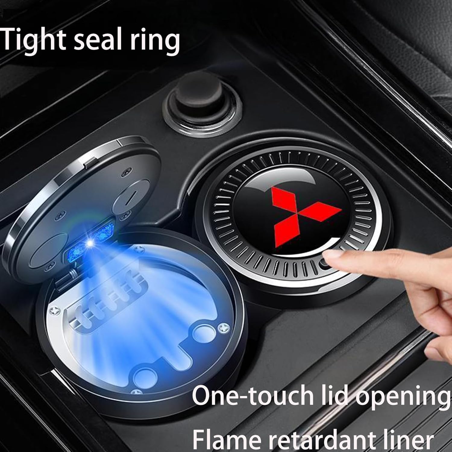 三菱 ASX (RVR) 2016 2017 2018 2019用自動車灰皿、ポータブルミニ車用ゴミ箱、取り外し可能な無煙車用灰皿、