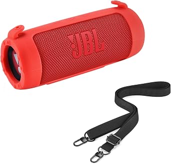 Soft Silicone Cover Case w/Shoulder Strap for JBL Flip 7