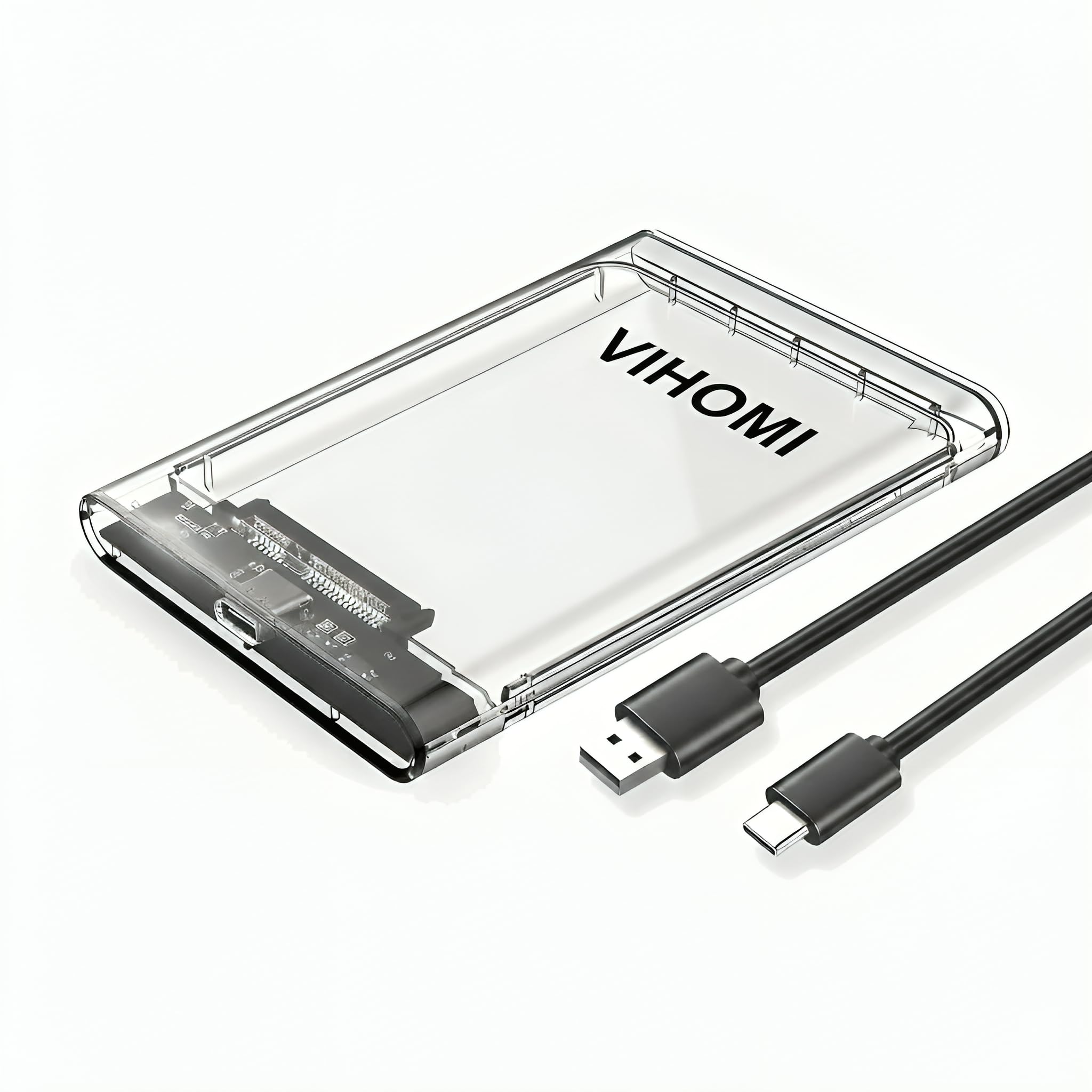 2.5 Inch SATA SSD Enclosure Case, SATA to USB C 3.1 Tool-Free External Hard Disk Case with 6 Gbps Fast Transfer, Compatible with 2.5 SSD/HDD up to 1TB-image-41