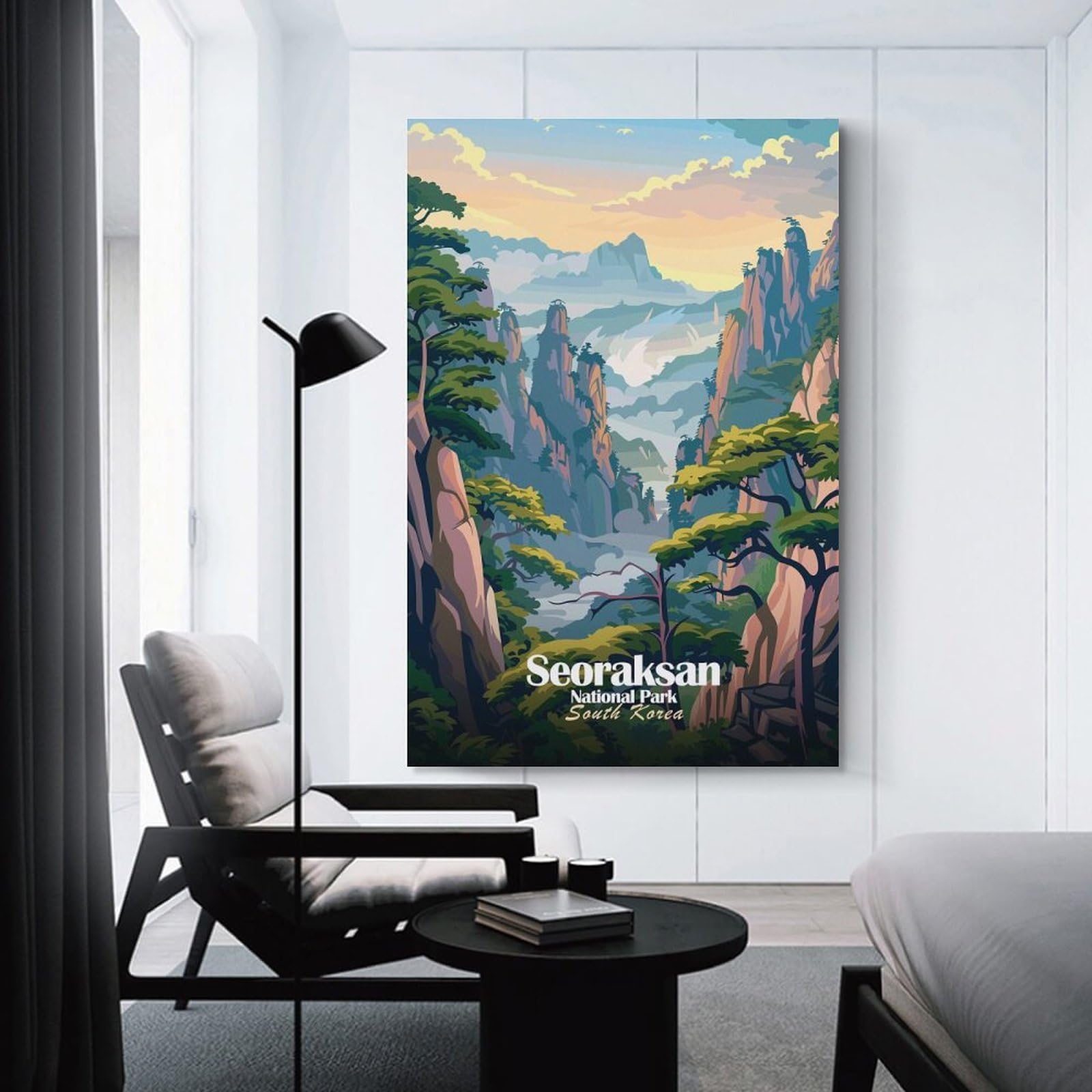 Junmoney Decorative Wall Artwork Seoraksan National Park, South Korea, 08x12inch(20x30cm), for Calm Bedrooms, Home Corners Or Flats, An Easy Wall Refresh for Bedrooms