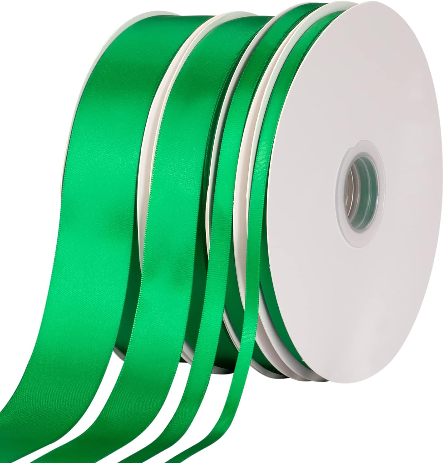 1-1/2" Inch Double Faced Satin Ribbon Solid Polyester Ribbon for Gift Wrapping, Crafts, Hair Bows, Wedding Party Decaration, Baby Shower Decoration Floral Arrangement (100 Yards, Emerald)