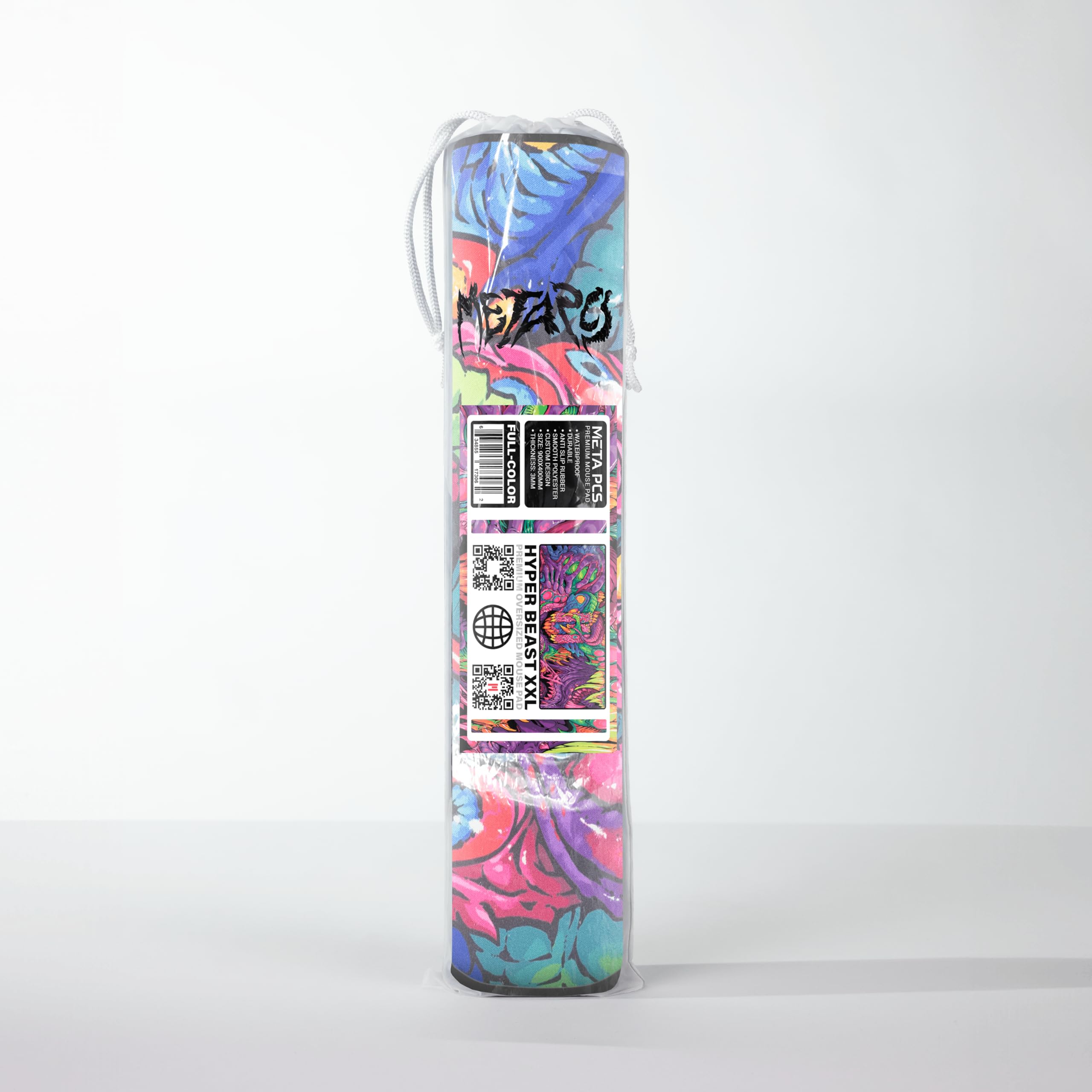 Hyperbeast Artwork - Alfombrilla de mouse para juegos con bordes cosidos, base de goma natural antideslizante duradera, impermeable, para teclado de computadora para profesionales de deportes